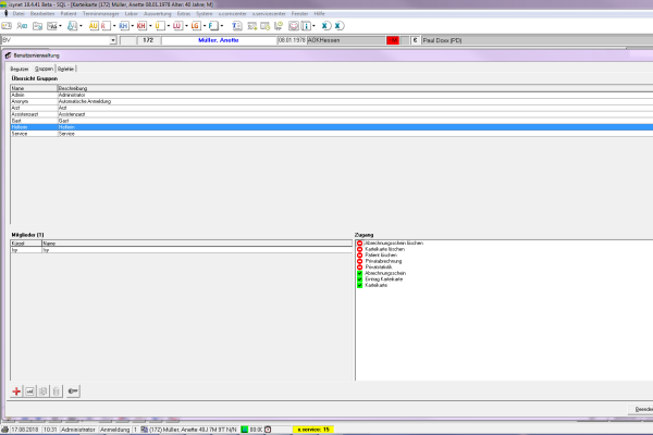 Screenshot Demo-Bildschirm DMP und integrierte Versorgung