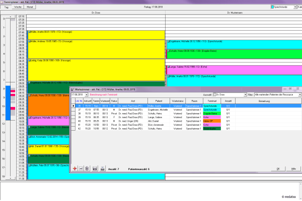 Screenshot Demo-Bildschirm Terminmanagement