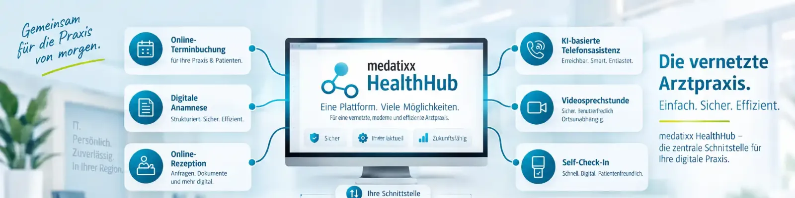 Demo-Screenshot: medizinische Bilder und Dokumente