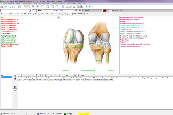 Screenshot Demo-Bildschirm Workflow- und Dokumentationsmanager
